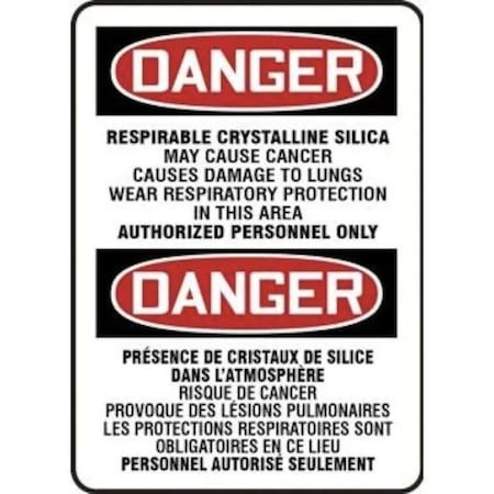 Accuform OSHA DANGER SAFETY SIGN RESPIRABLE FBMCAW046VP FBMCAW046VP